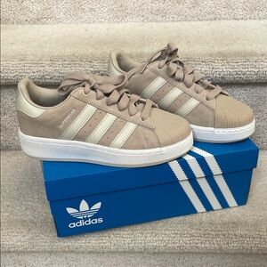 Adidas Tan Superstar Sneakers
